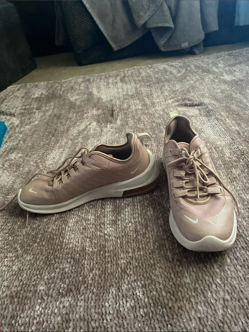Nike Dusty Rose/Tan Running Sneakers with White Swoosh